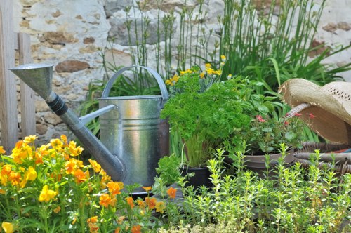 Sustainable landscaping work with waste separation and recycling in Hernehill